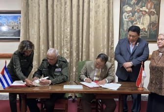 Penandatanganan LoI  BNN RI dan Kementerian Dalam Negeri Kuba 