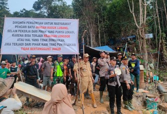 Petugas Gabungan Himbau Warga Akibat Dampak Illegal Mining 