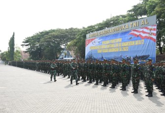 Penutupan pendidikan di Lapangan Kawah Chandradimuka Puslatdiksarmil, Juanda Sidoarjo. Rabu (29/03/2023).