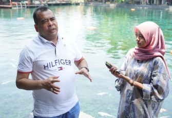 Wamendes PDTT Paiman Raharjo saat mengunjungi Wisata Umbul Ponggok 