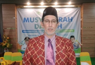Muhammad Arif saat terpilih menjadi Ketua Pimpinan Daerah Muhammadiyah (PDM) Karanganyar Periode 2023 - 2028 dalam Musyawarah Daerah (Musyda) Muhammadiyah dan Aisyiyah Karanganyar Periode Muktamar ke-48, di Aula MI Muhammadiyah Karanganyar, Sabtu (5/8/2023) malam.