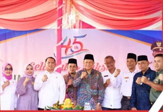 Bupati dan Wabup Labuhanbatu saat Hadir Memeriahkan Hari Jadi Desa Sidorukun Ke-45