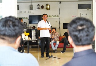 Walikota Bitung saat memberikan sambutannya