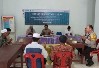 Bhabinkamtibmas Polsubsektor Angkola Selatan, Aipda Ahmad Ridoan Nasution, hadiri sosialisasi registrasi sosial ekonomi (Regsosek) satu data program perlindungan sosial dan pemberdayaan masyarakat, Sabtu (6/5/2023) pagi.