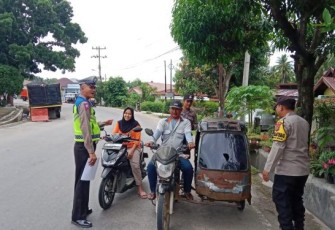 Operasi Patuh Toba Masih Berlangsung, Sejumlah Pengendera Motor Ditegur Polsek Padang Bolak