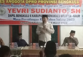 Reses Anggota DPRD Provinsi Bengkulu Yevri Sudianto SH 