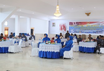 Lantamal VI Makassar Ikuti Vicon Pencanangan 3 Program TNI AL dalam rangka Hari Armada 2023