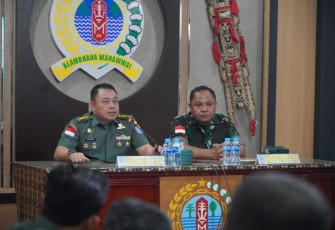 Korem 121/ABW saat Terima Tim Pengendali Program Kerja dan Anggaran dari Kodam XIII/Tpr