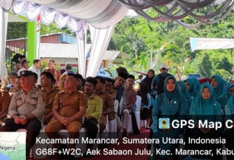 Polsek Batang Toru Hadiri Kunjungan Tim Evaluasi Desa Binaan Dari Provinsi Sumut