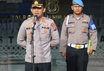 Kapolres Tapanuli Selatan (Tapsel), AKBP Imam Zamroni, SIK, MH, memberi penekanan ke jajaran terkait Ops Mantap Brata Toba 2023-2024