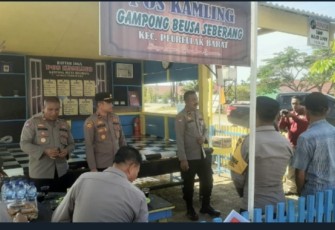 Polsek Perlak Barat Terima Kunjungan Tim Dirbinmas Polda Aceh