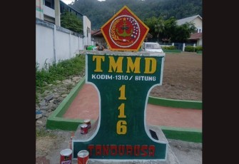 Foto tunggu Prasasti TMMD Ke-116 Kodim 1310/Bitung