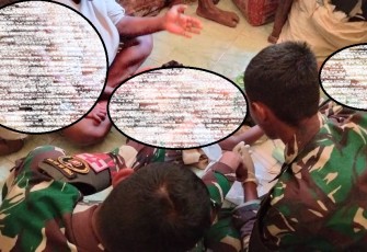  Tim Kesehatan Satgas Pamtas Statis RI-PNG Yonif 111/KB Tangani Korban Luka Bakar Anak Warga Pedalaman Papua Selatan
