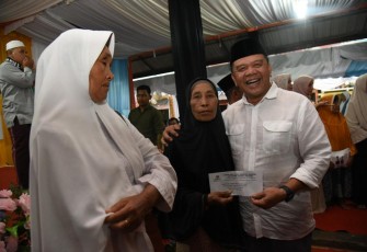 Pj Sekda Tapsel Parlindungan Harahap, pada saat Silaturrahim Ramadhan 1444 Hijriyah di Kecamatan Marancar.