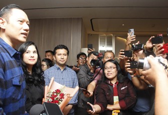 AHY di Hotel Aston Madiun, Sabtu (18/11/2023).
