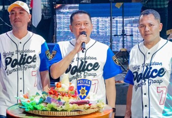 Bamsoet saat menghadiri perayaan HUT ke-7 POG, di Jakarta, Minggu (5/11/23).