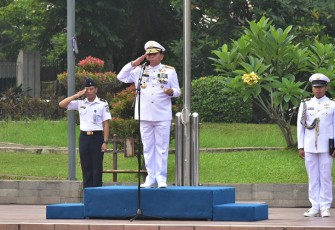 Bertindak sebagai Inspektur Upacara, Kepala Bakamla RI Laksdya TNI Dr. Irvansyah, S.H., M.Tr.Opsla.