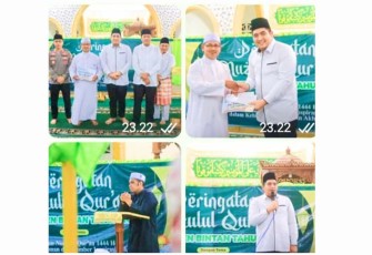 Bupati Bintan saat Peringati Nuzulul Qur'an 1444 H bersama Jamah Al Mau'izoh Kecamatan Kijang 