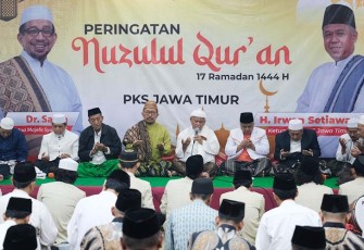 Sejumlah Kyai dan Ulama Hadiri Nuzulul Qur'an yang Digelar PKS Jatim, Sabtu, 8 April 2023.