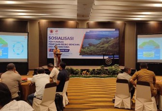 Sosialisasi penyusunan peta risiko bencana Daerah Aliran Sungai (DAS) Asahan–Toba di Kota Medan, Provinsi Sumatra Utara, Senin (10/4) yang lalu.