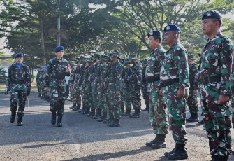 Hanlan Tahun Anggaran 2023 di Lapangan Apel Lanud Husein Sastranegara, Rabu (13/9/2023).