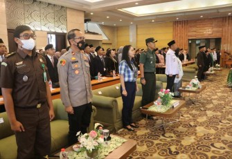 Dandim 0807/Tulungagung Letkol Czi Nooris Agus Rinanto saat hadiri pelantikan PPK Pemilu 2024