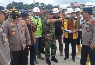 Pangdam I/BB Mayjen TNI Achmad Daniel Chardin saat pengecekan venue F1H20 Danau Toba 