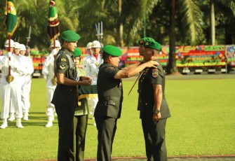 Pangdam I/BB Mayjen TNI Achmad Daniel Chardin saat sertijab Danbrigif 7/RR
