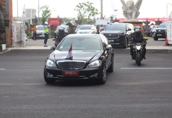 Pengamanan rombongan presiden Jokowi di Bali