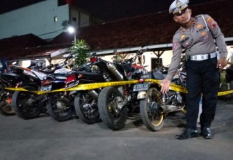 Hasil operasi knalpot brong di wilayah Polresta Pati 