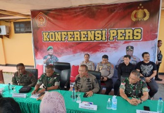 Danrem 172/PWY Brigjen TNI JO Sembiring saat konferensi pers 