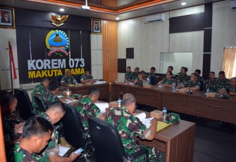 Rakor garjas dalam rangka UKP anggota Korem 073/Mkt