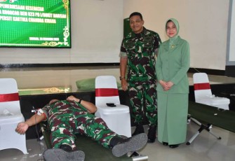 Donor darah prajurit Korem 023/KS