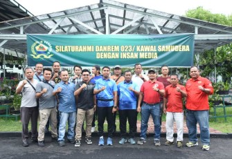 Silaturahmi wartawan bersama Korem 023/KS