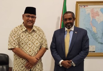 Ketum JMSI Teguh Santosa bersama Duta besar Sudan di Jakarta 