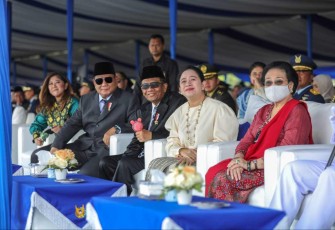 Puan Maharani saat menghadiri peringatan HUT ke-77 TNI AU 