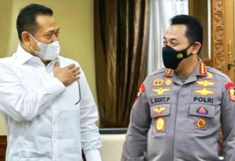 Bambang Soesatyo bersama Kapolri 
