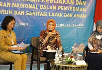 Erliani Budi Lestari menyampaikan dalam rakor penyediaan air bersih di hotel Cikini Jakarta 