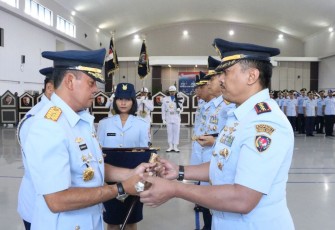 Pangkoopsud I Marsda TNI Bambang Gunarto saat sertijab PJU jajaran Koopsud I, Jum'at (12/5)