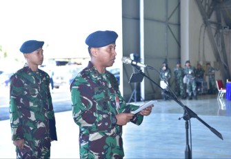 Kadislog Lanud Iswahjudi Letkol Tek Arief Tri Bawanto saat membuka Dikkualsus Crew Chief F 16 & T 50i, Senin (15/5)