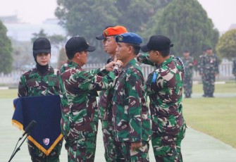Pangkoopsud I Marsda TNI Bambang Gunarto saat membuka latihan