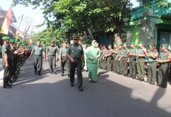 Pangdam V Brawijaya Mayjen TNI Farid Makruf saat mengunjungi Kodim 0807/Tulungagung 