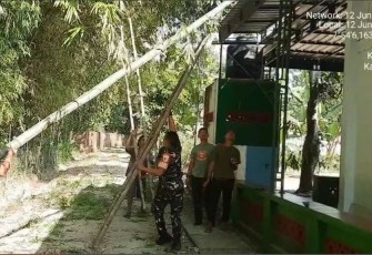 Kerja bakti bersama warga binaan