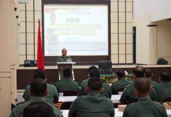 Kegiatan Binsiap Apwil dan Puanter triwulan II Korem 081/DSJ