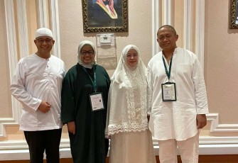 Puan Maharani bersama Anies Baswedan saat haji