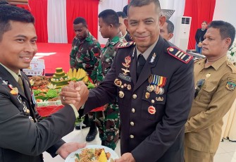 Dandim 1710/Mimika Hadiri Upacara HUT Bhayangkara ke-77
