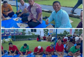 Makan bersama warga binaan lapas kelas IIA Binjai