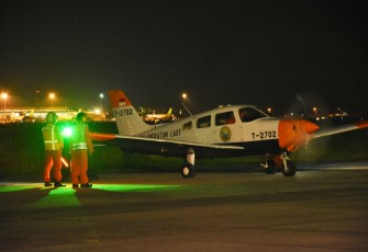 Latihan malam hari Wing Udara 2 Puspenerbal, Sidoarjo, Kamis (6/7)