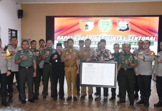 Rakor lintas sektoral operasi aman Suro 2023 di gedung GCIO Kota Madiun, Senin (10/7)