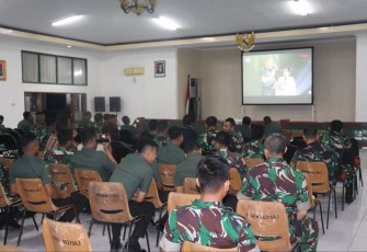 Nobar Kasad Award 2023 di aula Makorem 063/SGJ, Senin (10/7)